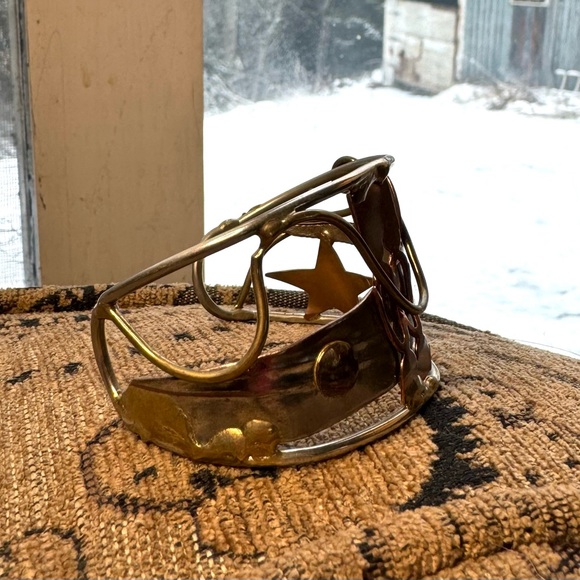 Mixed metal cuff bracelet. - Picture 7 of 14